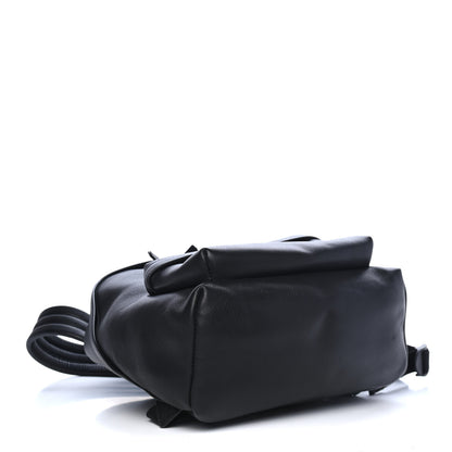 Balenciaga Smooth Calfskin Logo Everyday Backpack Black White 3 of 5