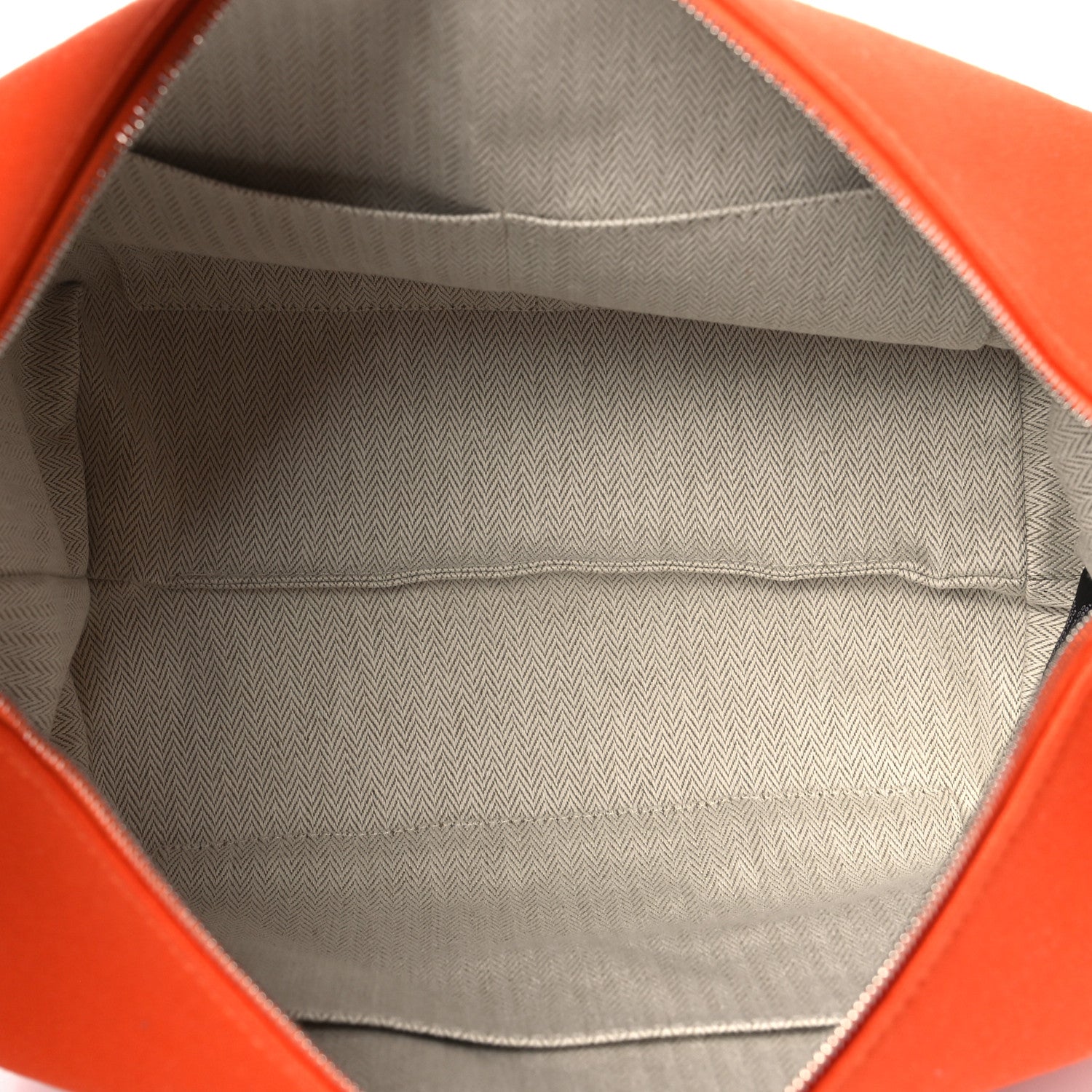 Hermes Canvas Large Bride-A-Brac Pouch Orange Feu Burgundy 5 of 8