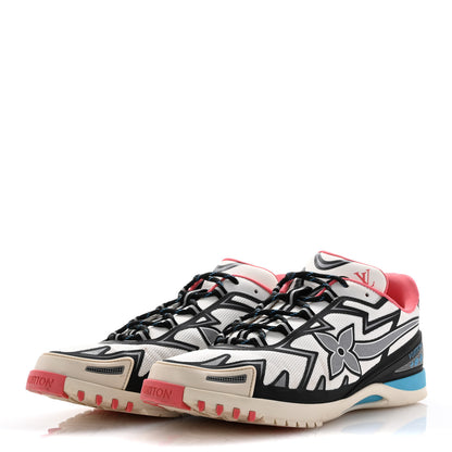 Louis Vuitton Mesh Rubber Mens LV Sprint Sneaker 8 White Pink Blue 4 of 12