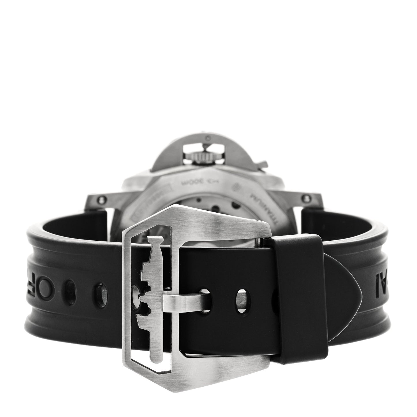 Titanium Rubber 44mm Luminor Marina 1950 3 Days Automatic Watch Black PAM00351