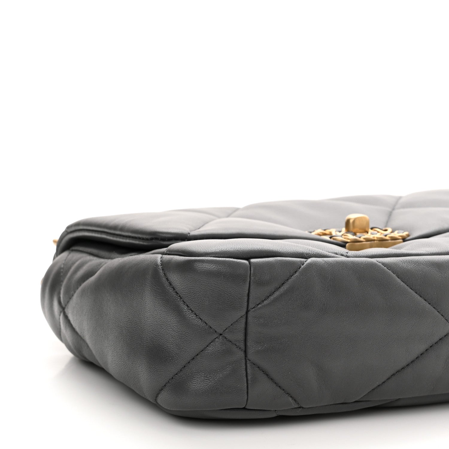 Chanel Lambskin Quilted Medium Chanel 19 Flap Dark Grey 9 of 10
