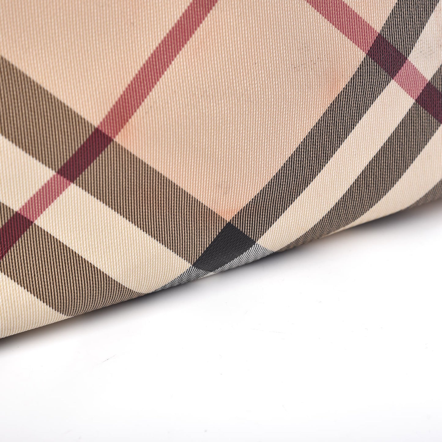 Patent Trim Small Nova Check Tote Red