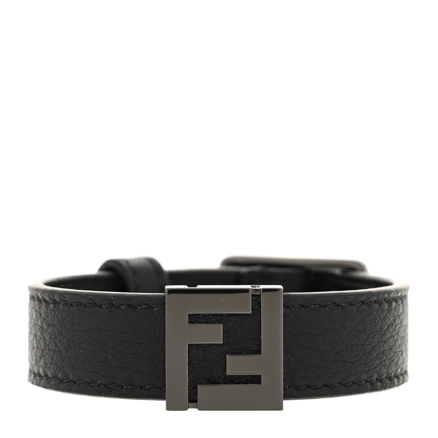 Calfskin F is Fendi Belt Bracelet M Black