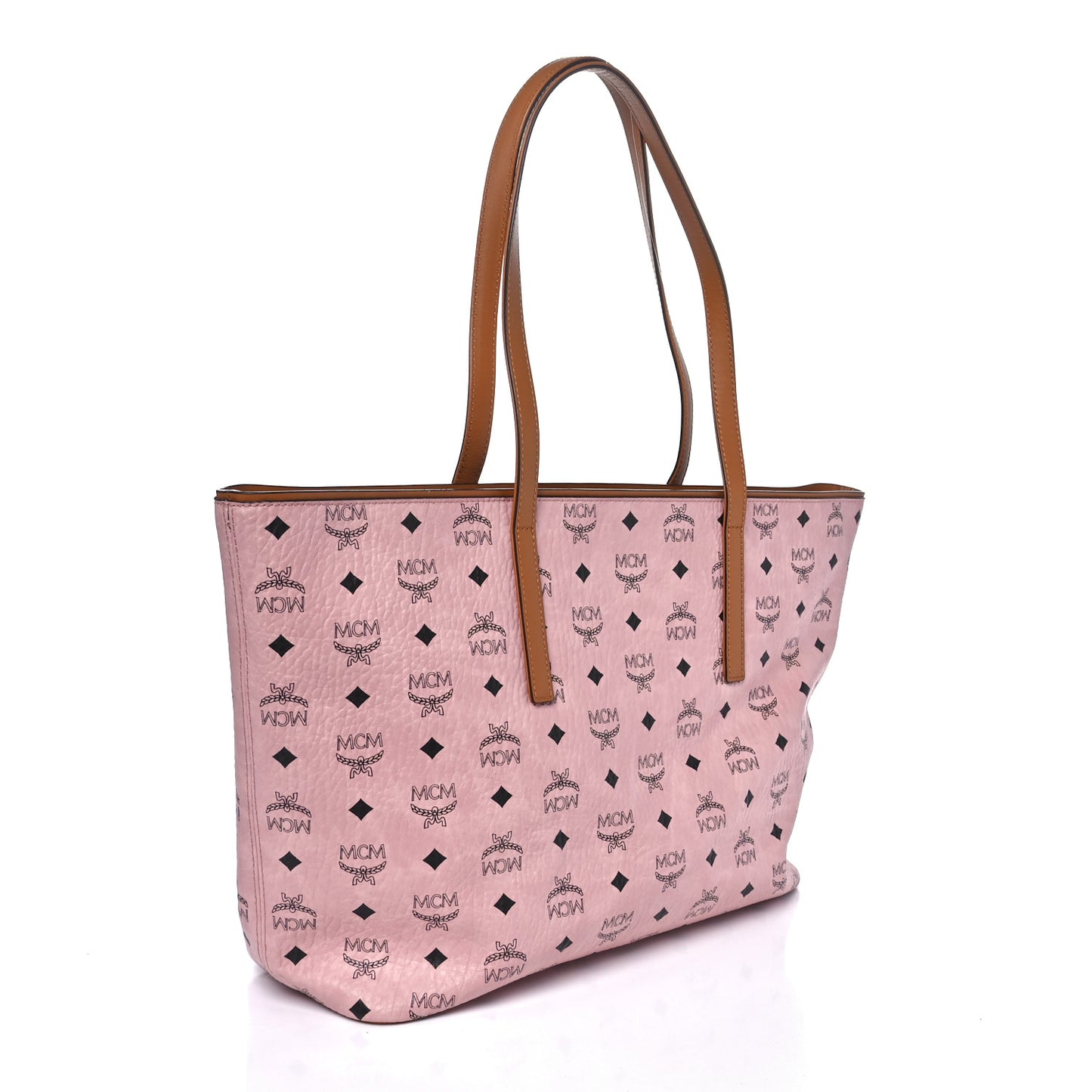 Visetos Medium Anya Zip Top Shopper Tote Soft Pink