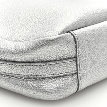 Balenciaga Metallic Grained Calfskin Logo M Everyday Camera Bag Silver 7 of 8