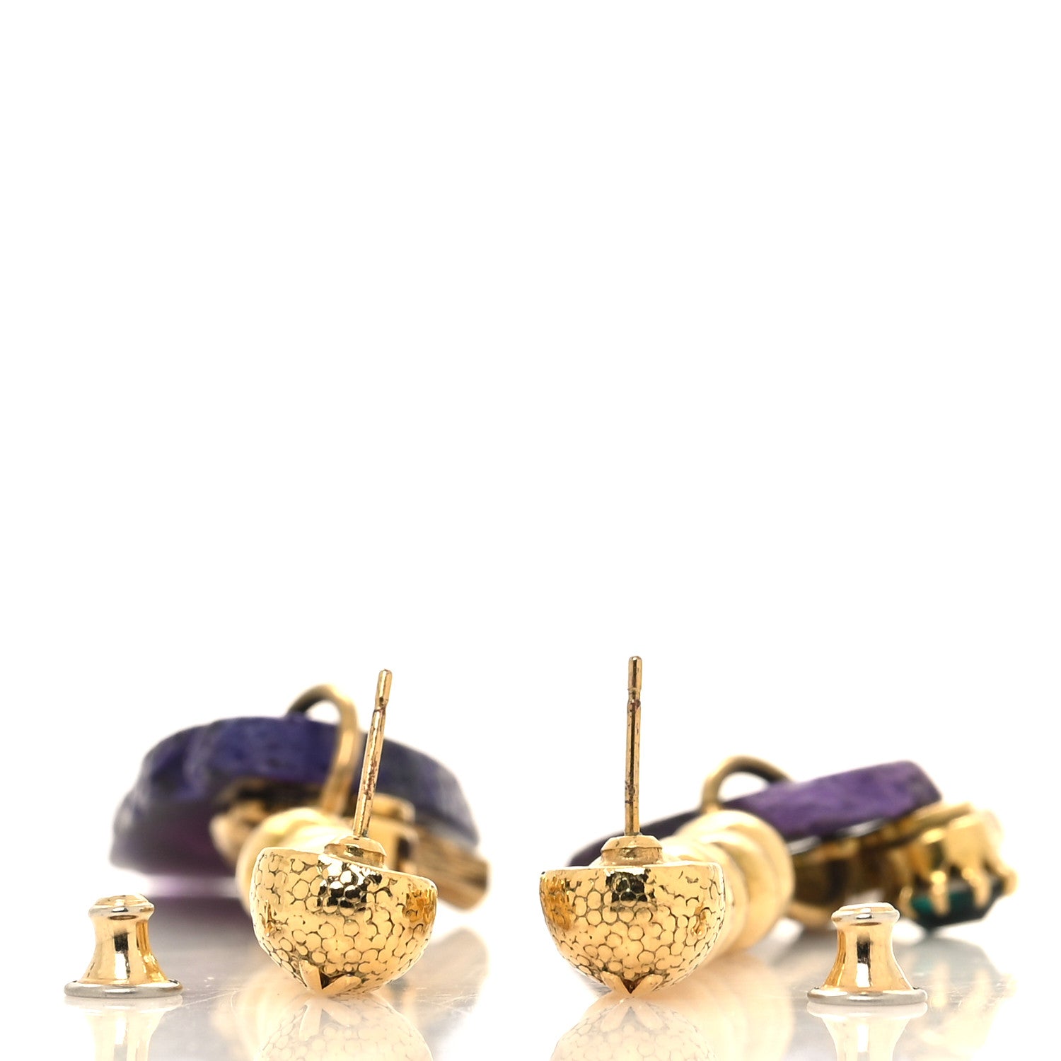 Saint Laurent Metal Agate YSL Chyc Drop Earrings Multicolor 3 of 3