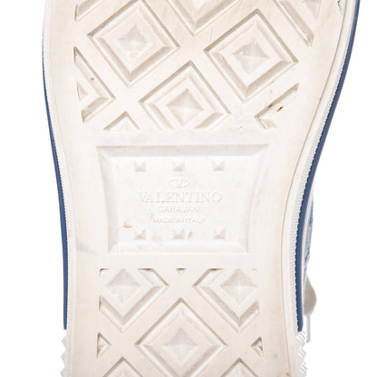 Valentino Garavani Denim Butterfly Embroidered Sneakers 41 Light Denim 8 of 17