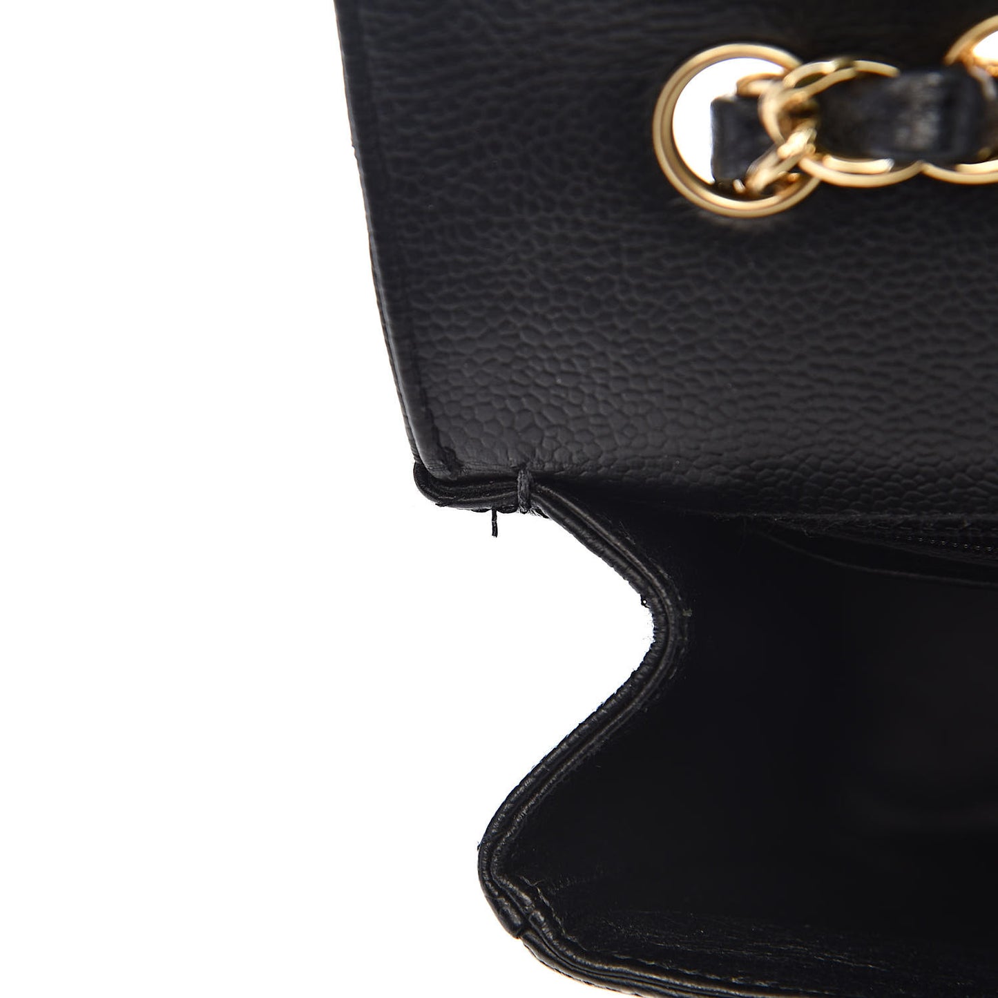 Caviar Quilted Jumbo Single Flap Black