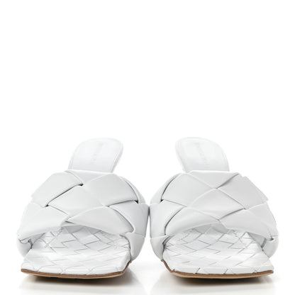 Bottega Veneta Nappa Maxi Intrecciato Lido Mule Sandals 38 Optic White 2 of 8