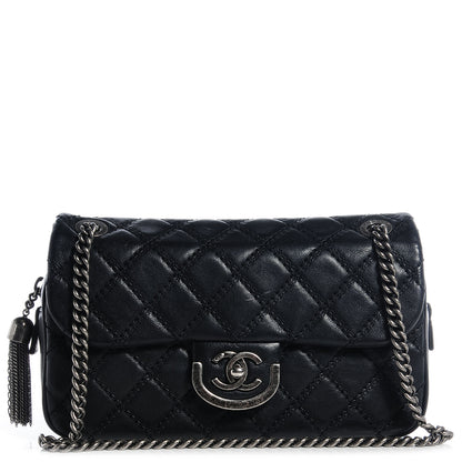Chanel Calfskin Coco Sporran Medium Flap Black 1 of 9