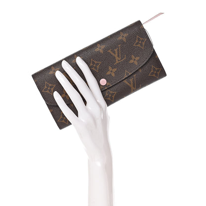 Louis Vuitton Monogram Emilie Wallet Rose Ballerine 2 of 14