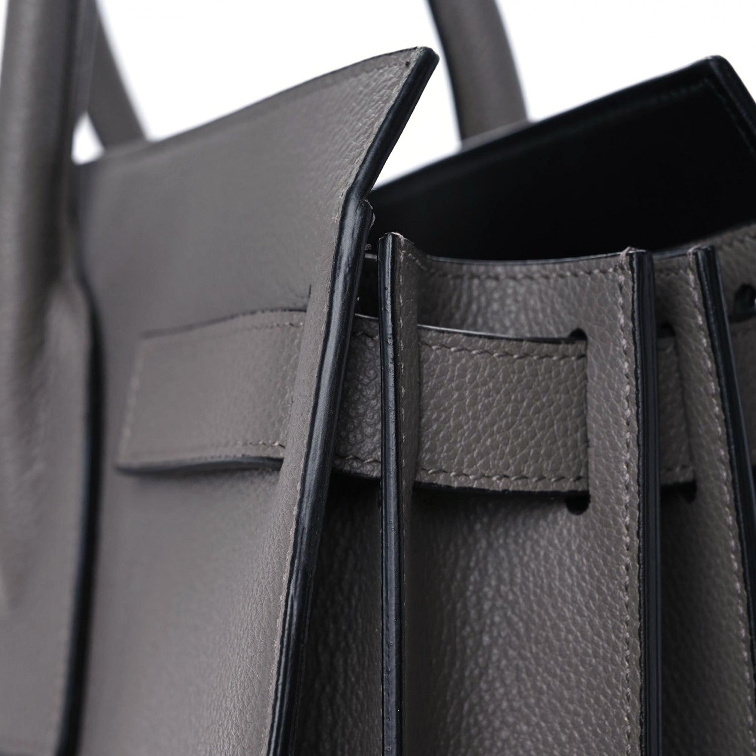 Saint Laurent Grained Calfskin Small Sac De Jour Fog 11 of 12