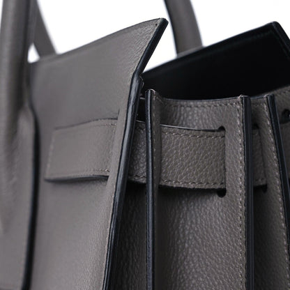 Saint Laurent Grained Calfskin Small Sac De Jour Fog 11 of 12