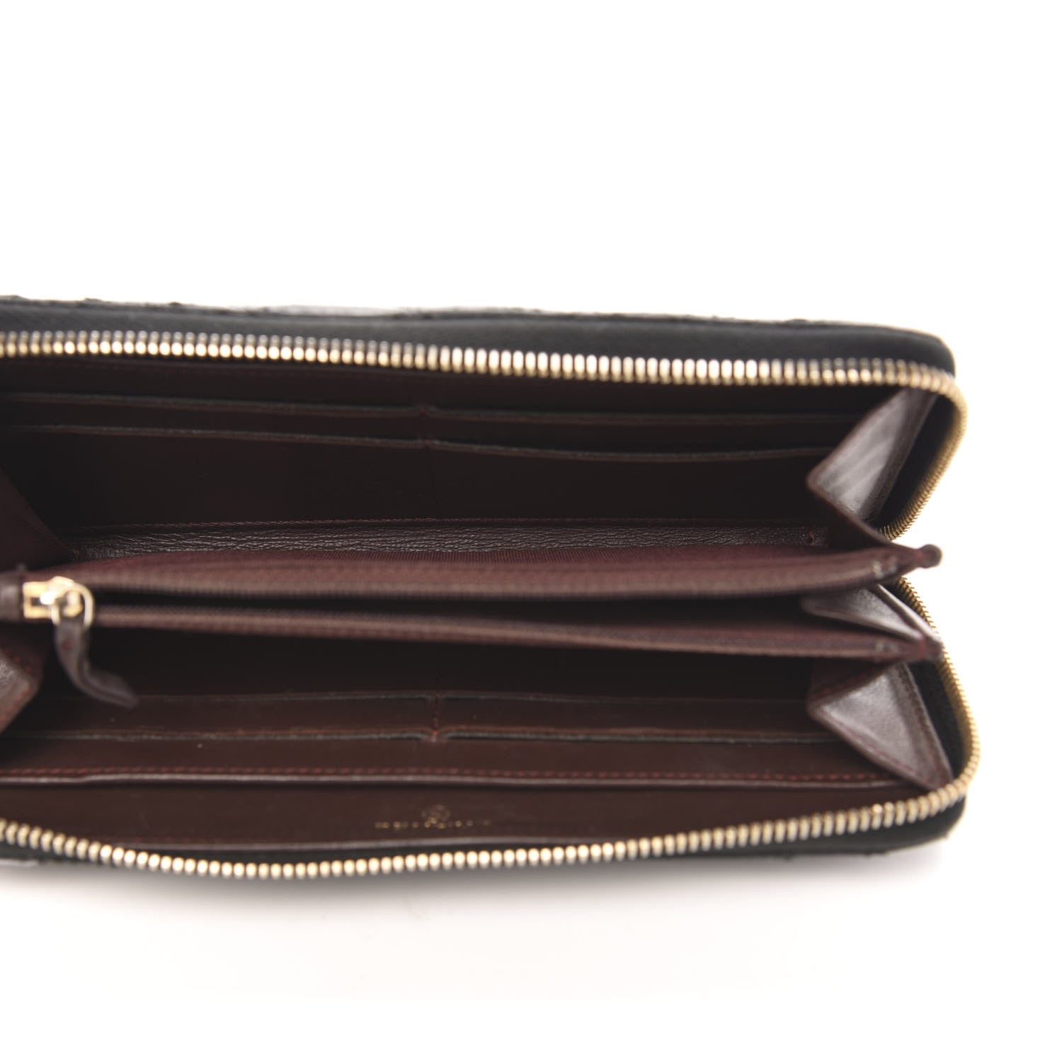 Chanel Lambskin Quilted Large Gusset Zip Around Wallet Black 8 of 15