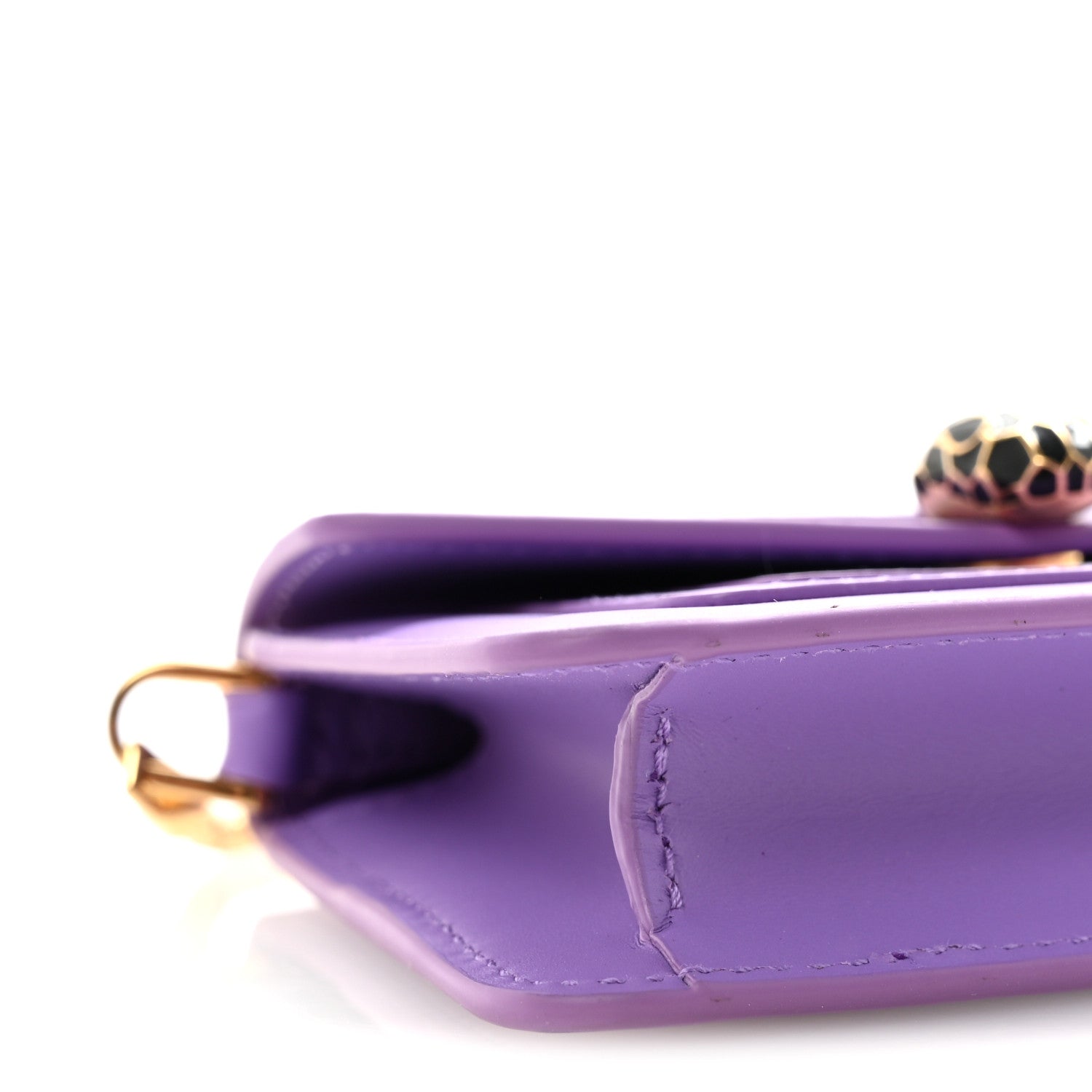 Bulgari Calfskin Serpenti Forever Miniature Bag Charm Purple 8 of 9