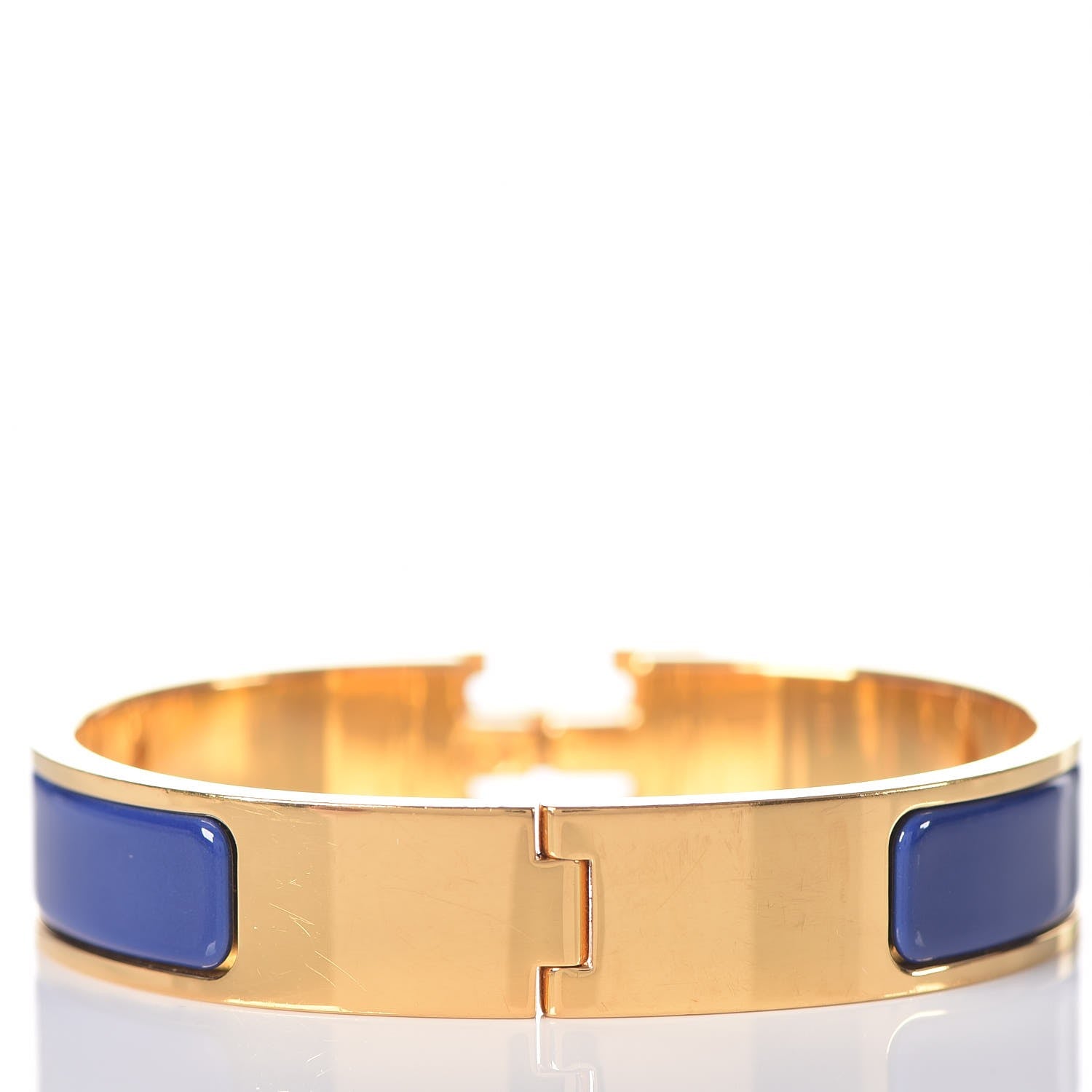 Hermes Enamel Narrow Clic Clac H Bracelet PM Bleu Royal 4 of 8