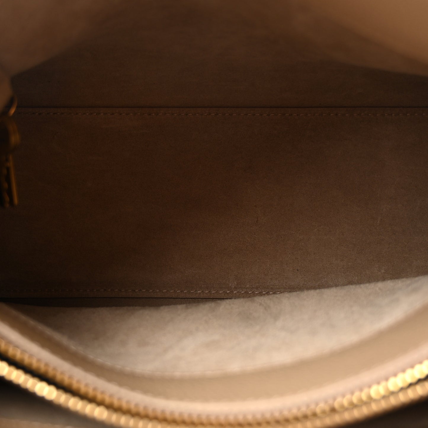 Grained Calfskin Baby Sac De Jour Souple Dark Beige