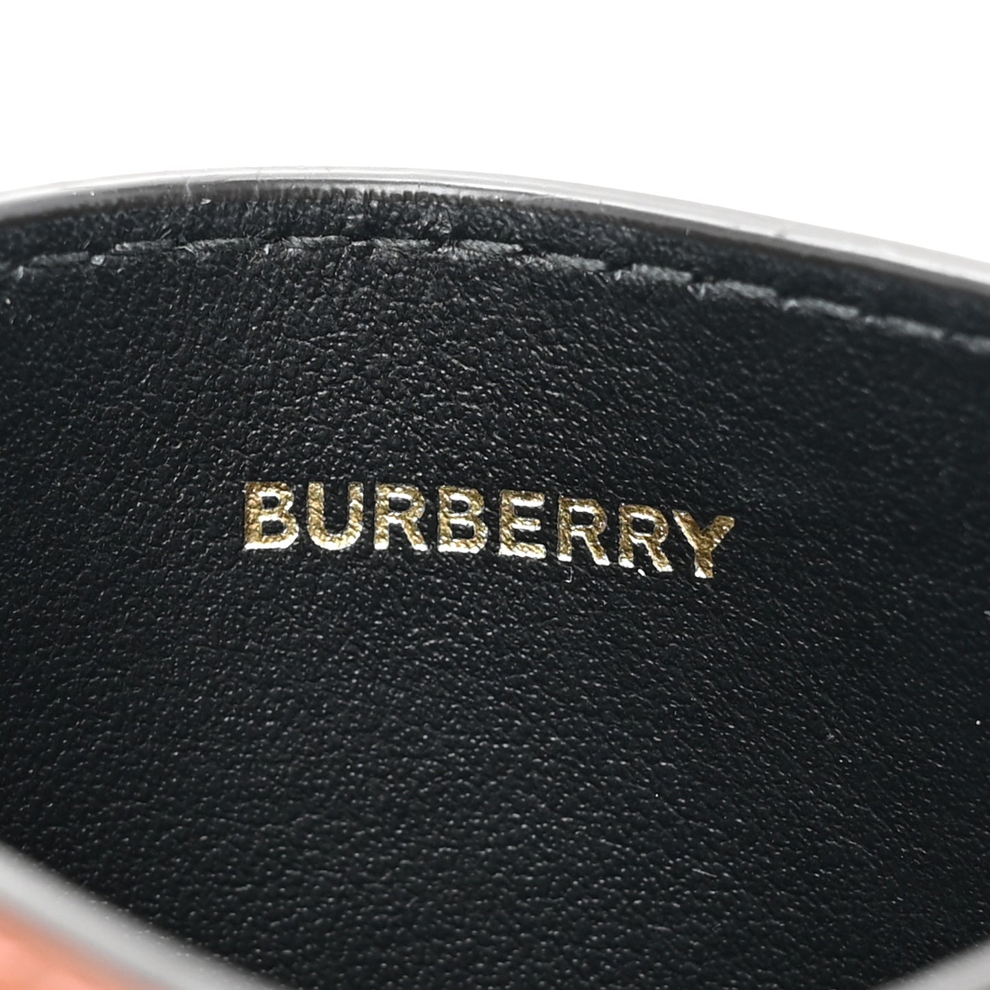 E-Canvas Calfskin Sandon Check Card Case Dark Birch
