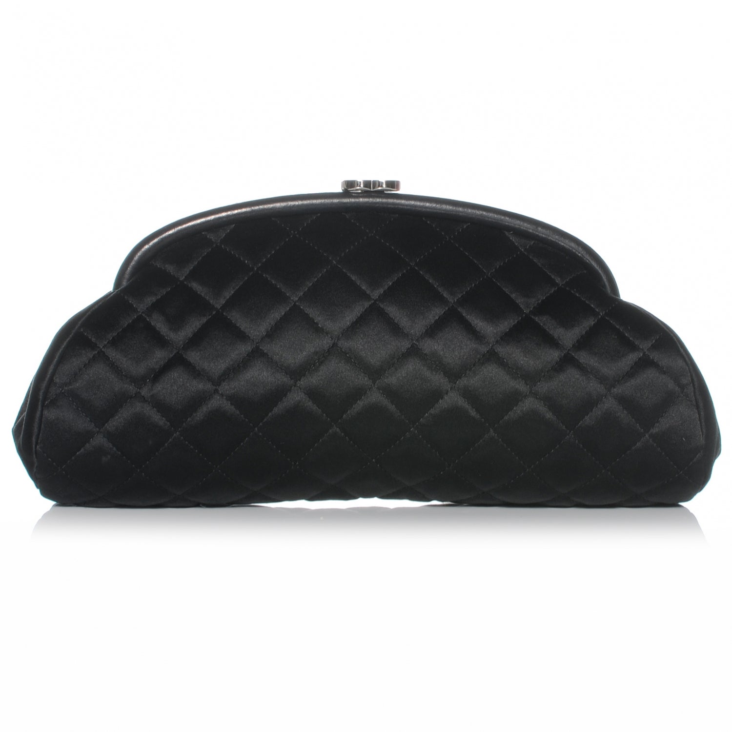 Chanel Satin Quilted Timeless Clutch Black 1 of 7