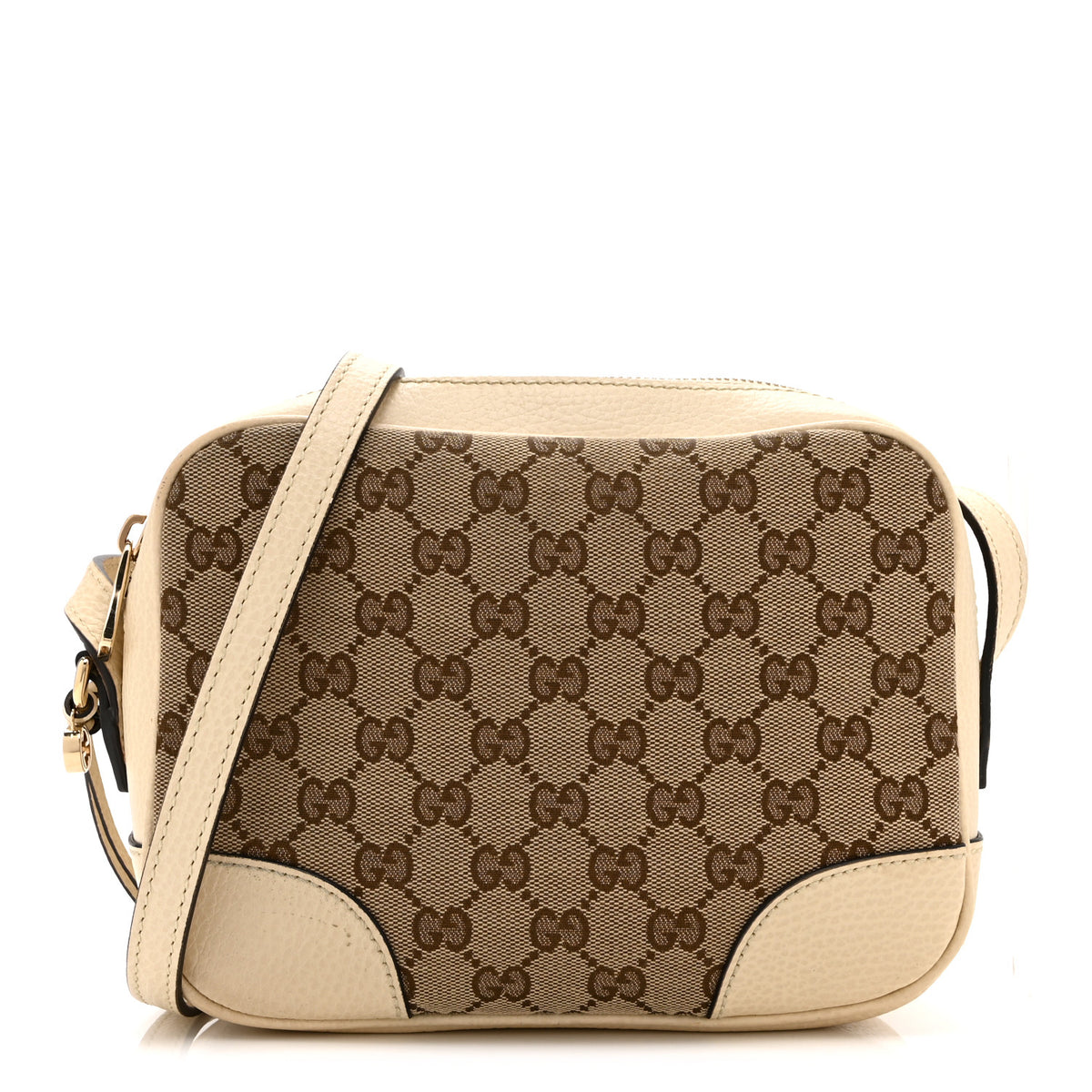 Monogram Dollar Calfskin Mini Bree Messenger Bag Beige Ebony Avoire