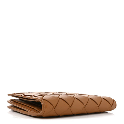 Bottega Veneta Nappa Intrecciato Small Bi-Fold Zip Wallet Caramel 4 of 6