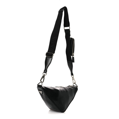 Prada Grace Lux Triangle Shoulder Bag Black 3 of 12