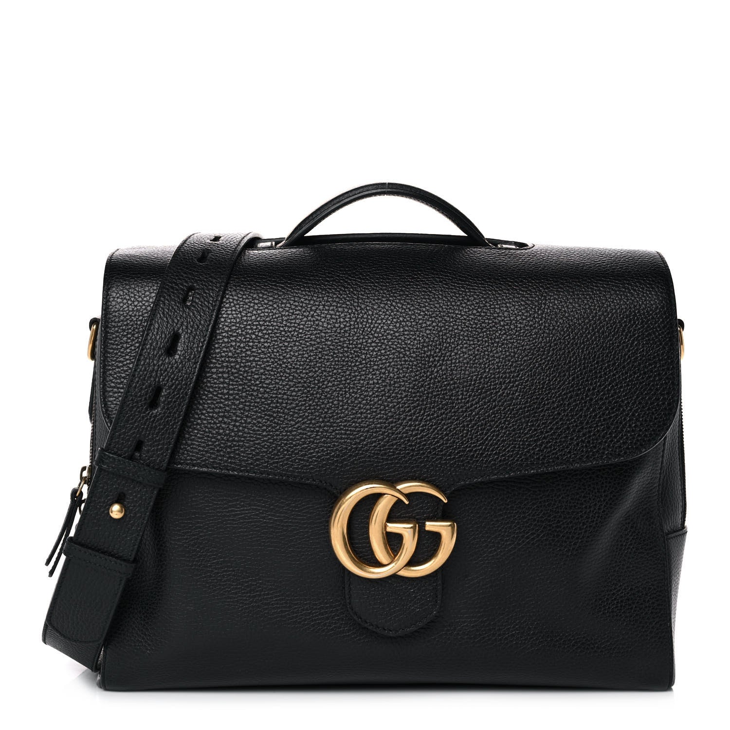 Gucci Dollar Calfskin GG Marmont Briefcase Black 1 of 13