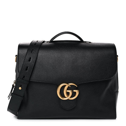 Gucci Dollar Calfskin GG Marmont Briefcase Black 1 of 13