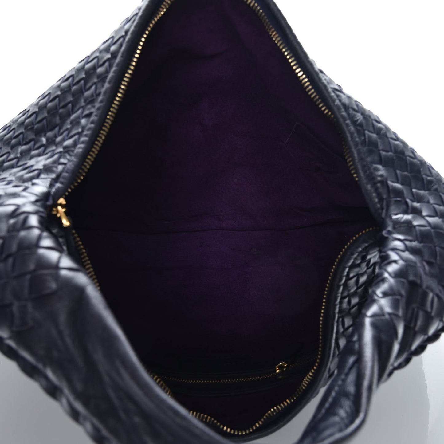 Nappa Intrecciato Large Veneta Hobo Ink