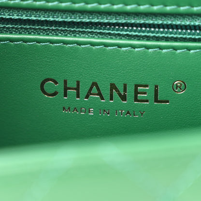 Chanel Shiny Aged Calfskin Quilted Nano Kelly Shopper Green 6 of 11