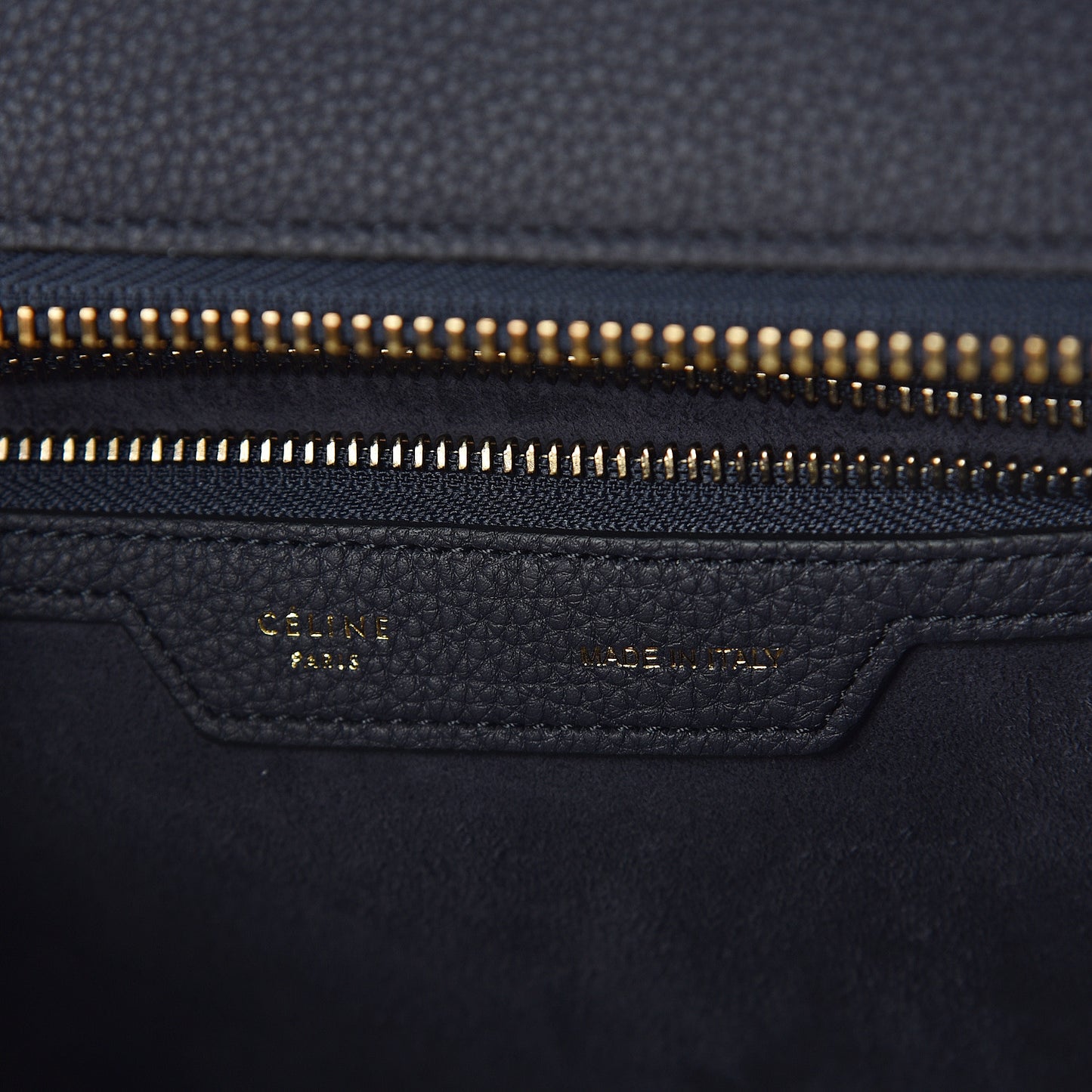 Drummed Calfskin Micro Luggage Midnight