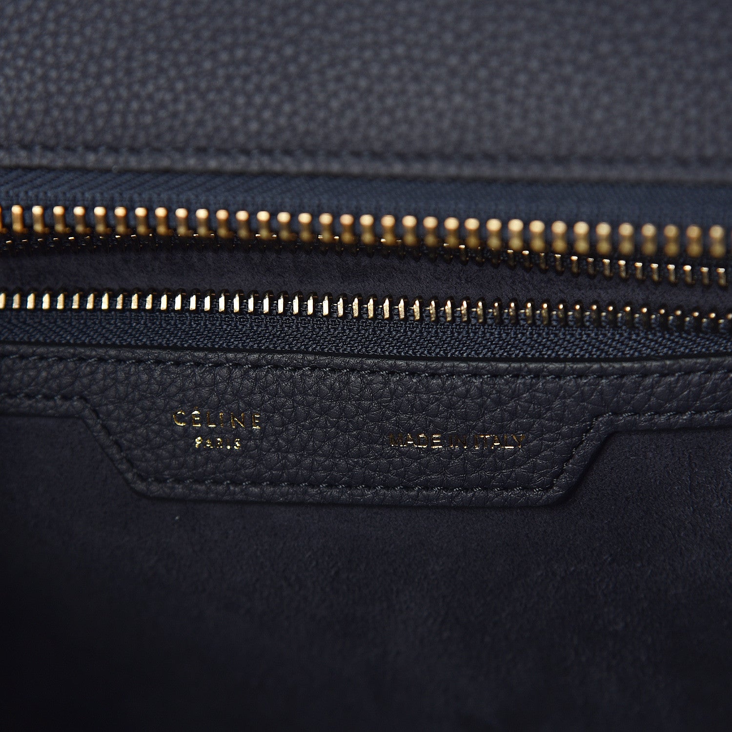 Celine Drummed Calfskin Micro Luggage Midnight 5 of 8