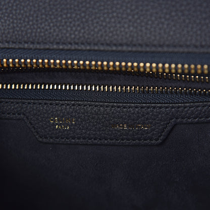 Celine Drummed Calfskin Micro Luggage Midnight 5 of 8