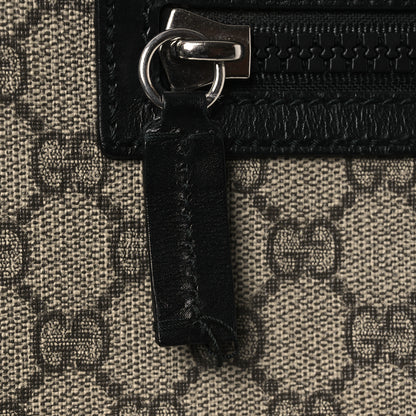 Gucci GG Supreme Monogram Flat Messenger Bag Black 12 of 13