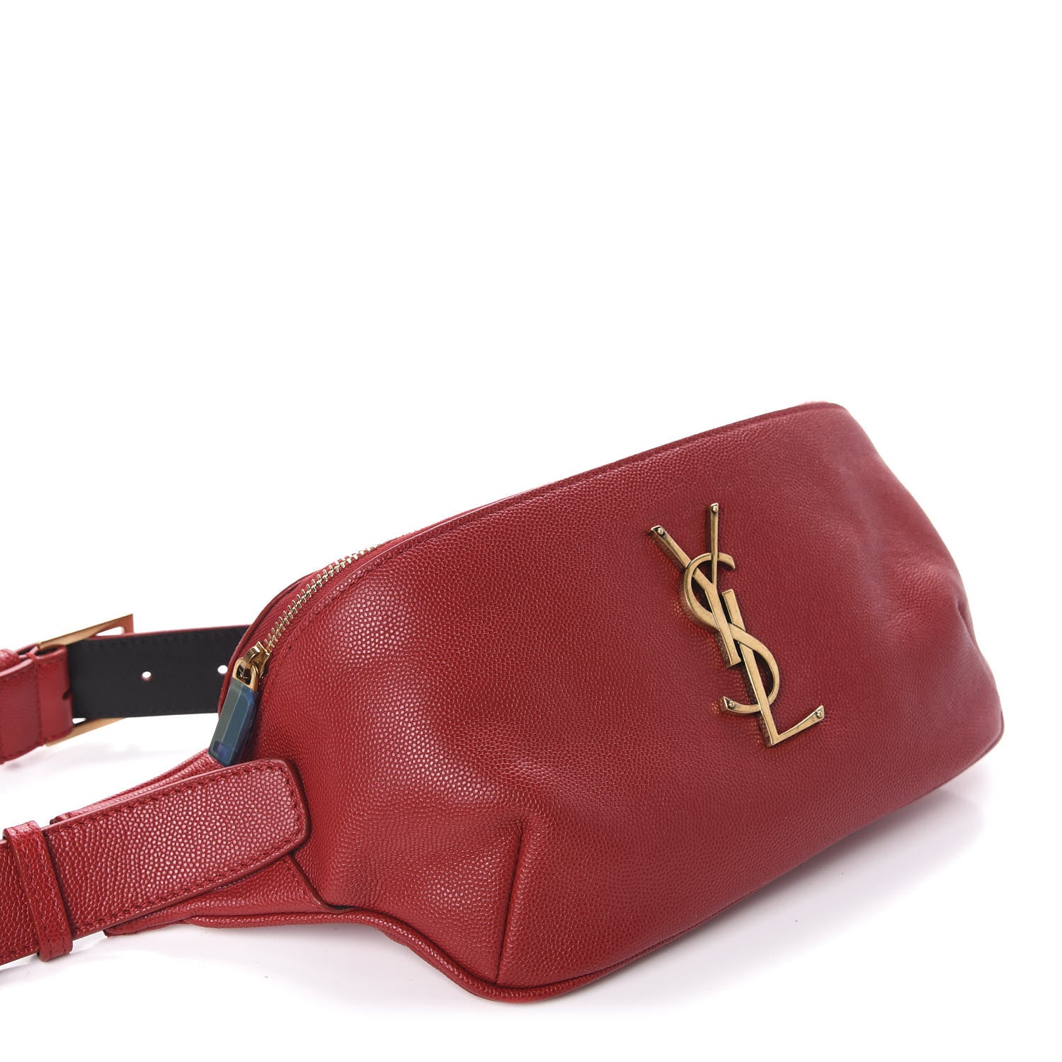 Saint Laurent Grain De Poudre Monogram Belt Bag Rouge Eros 4 of 11