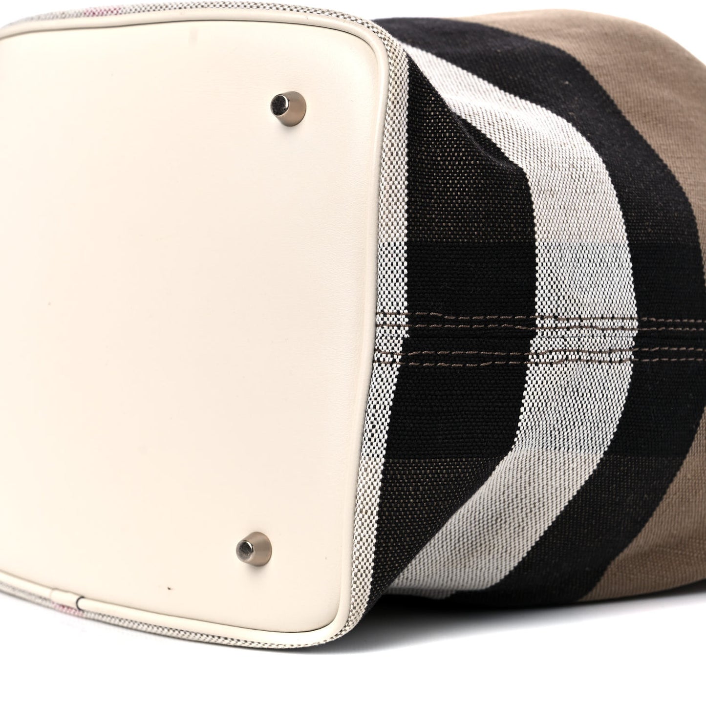 Canvas Mega Check Medium Susanna Hobo White