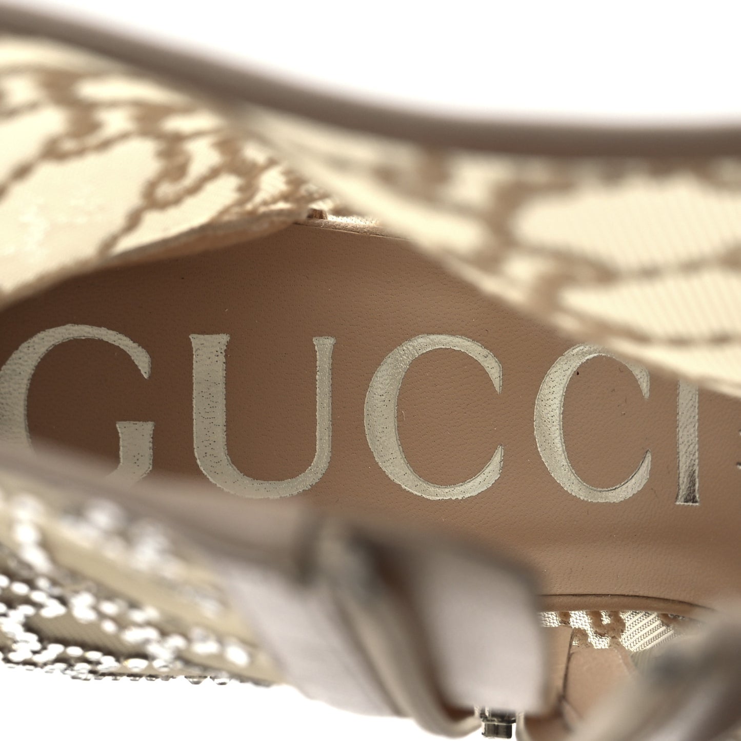 Tela Retino Kid Scamosciato Crystal GG Monogram Square Demi Boot 38.5 Light Powder Skin Rose