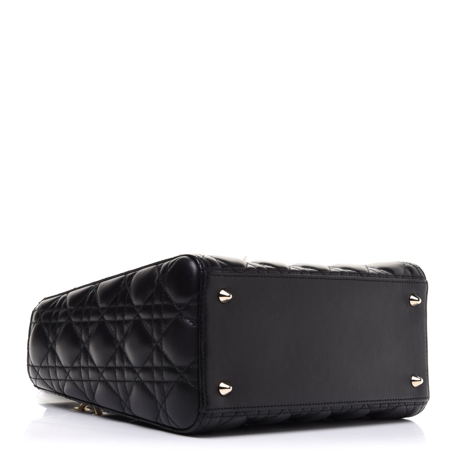 Christian Dior Lambskin Cannage Medium Lady Dior Black 4 of 13