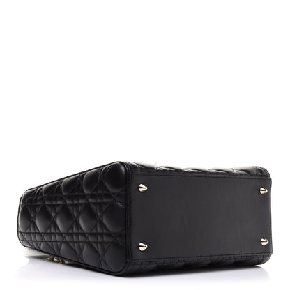 Christian Dior Lambskin Cannage Medium Lady Dior Black 4 of 13