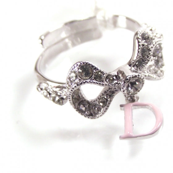Crystal My Dior Charm Ring sz 5.5
