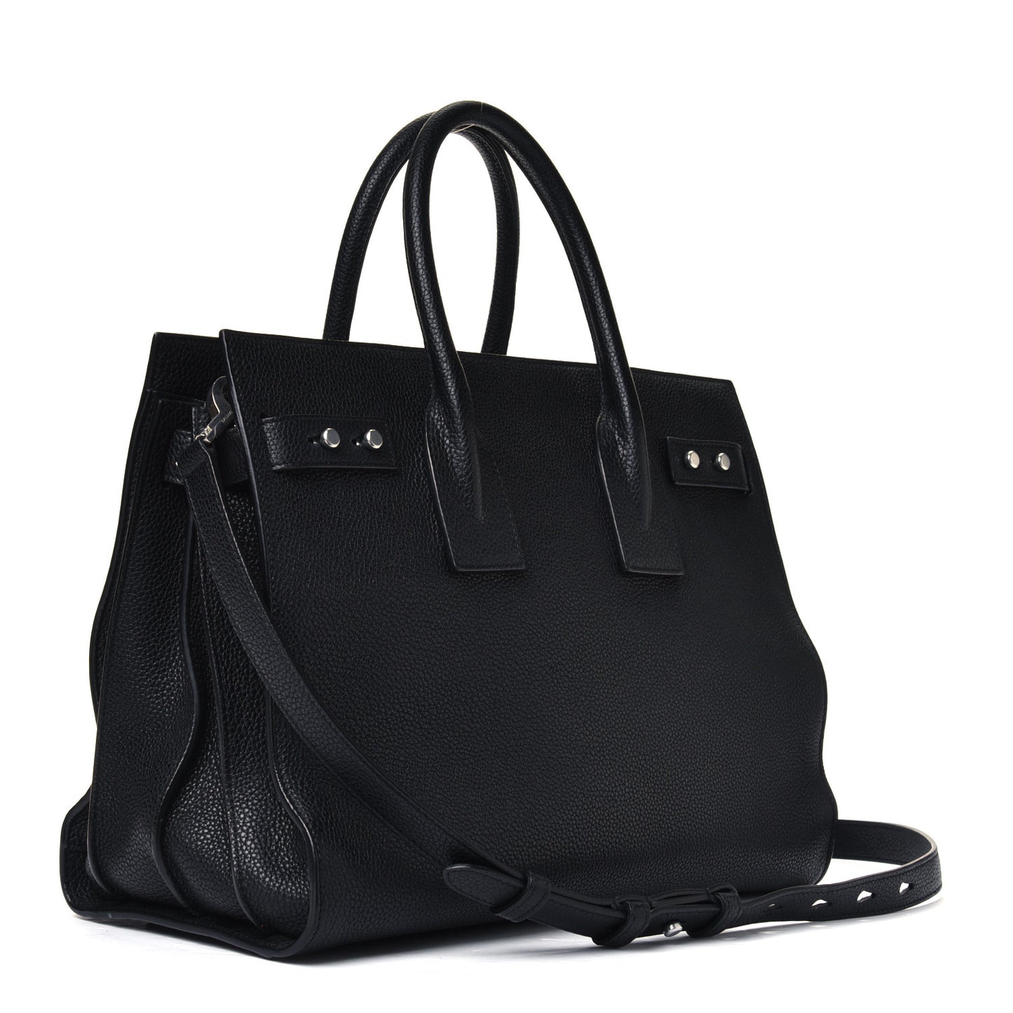 Grained Calfskin Small Sac De Jour Black