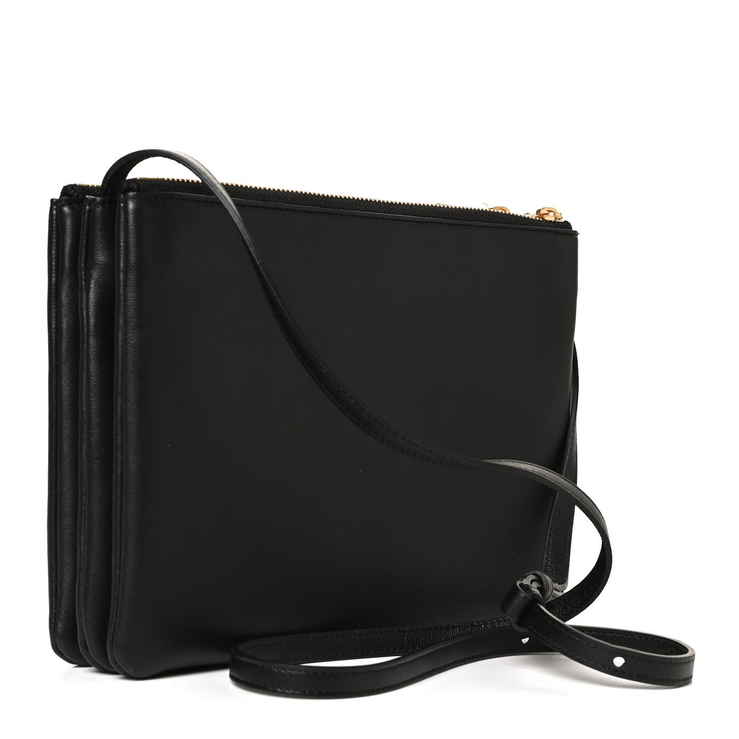 Lambskin Large Trio Crossbody Bag Black