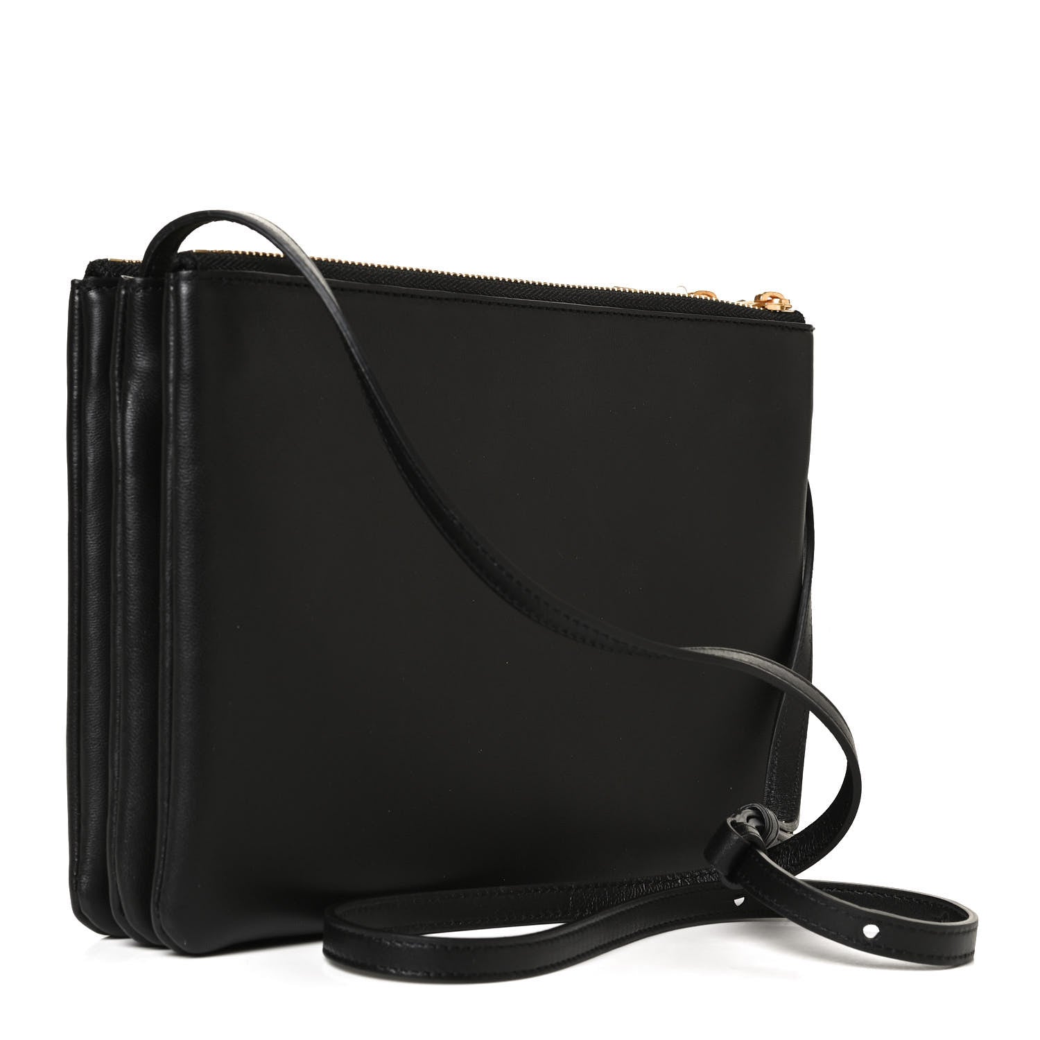 Celine Lambskin Large Trio Crossbody Bag Black 3 of 10