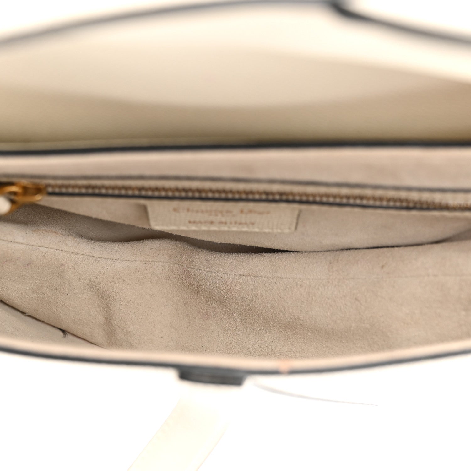 Christian Dior Grained Calfskin Saddle Bag White 5 of 14
