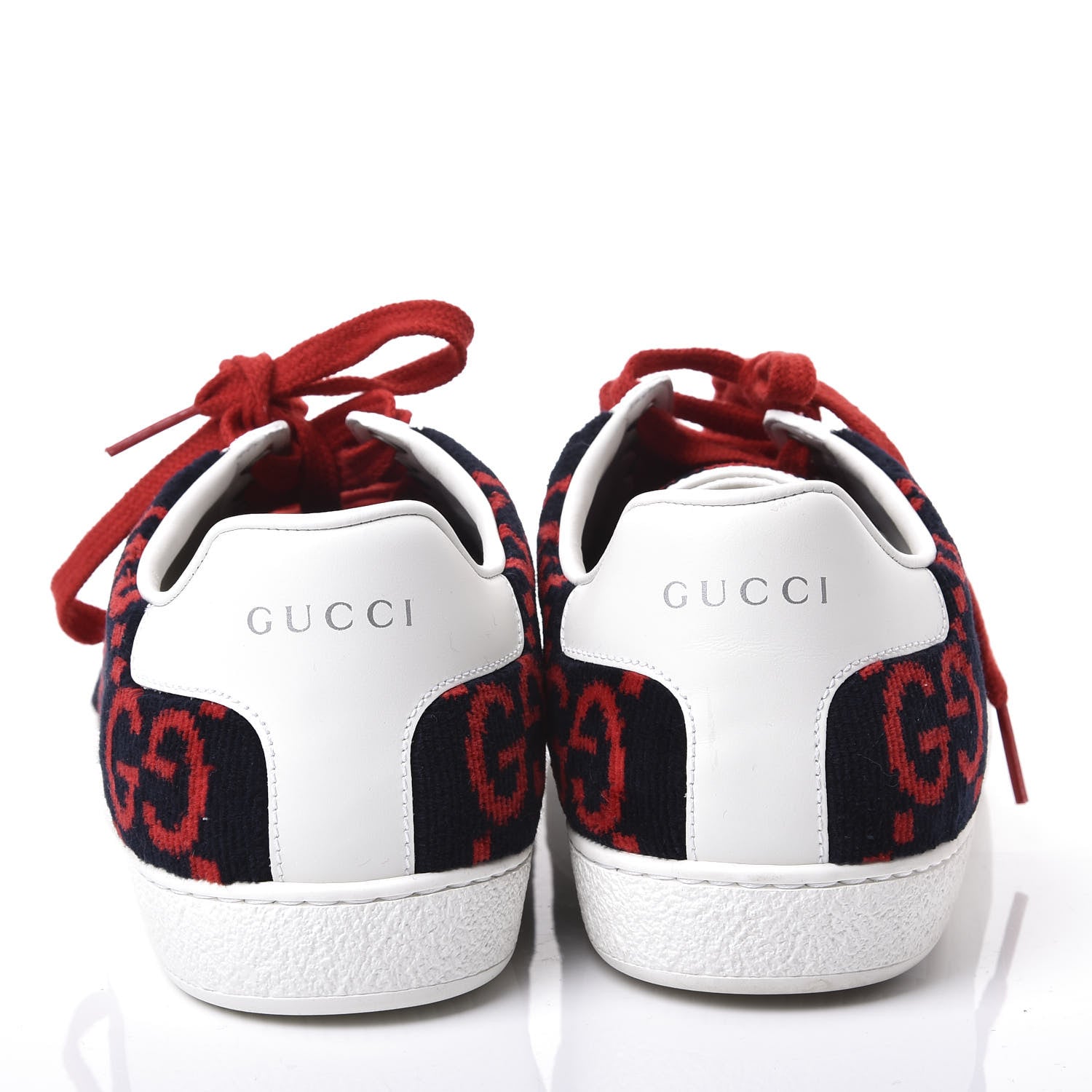 Gucci Terry Cloth GG Monogram Web Womens Ace Sneakers 39.5 Blue Red 7 of 11