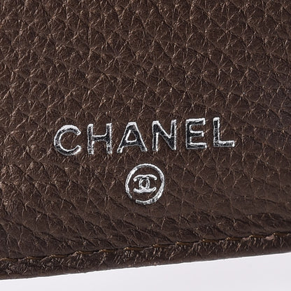 Chanel Metallic Calfskin Large Timeless Zip Around Wallet Brown 7 of 16