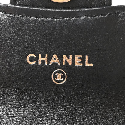 Chanel Patent Enamel Quilted Coco Hearts Clutch With Chain Black 6 of 12
