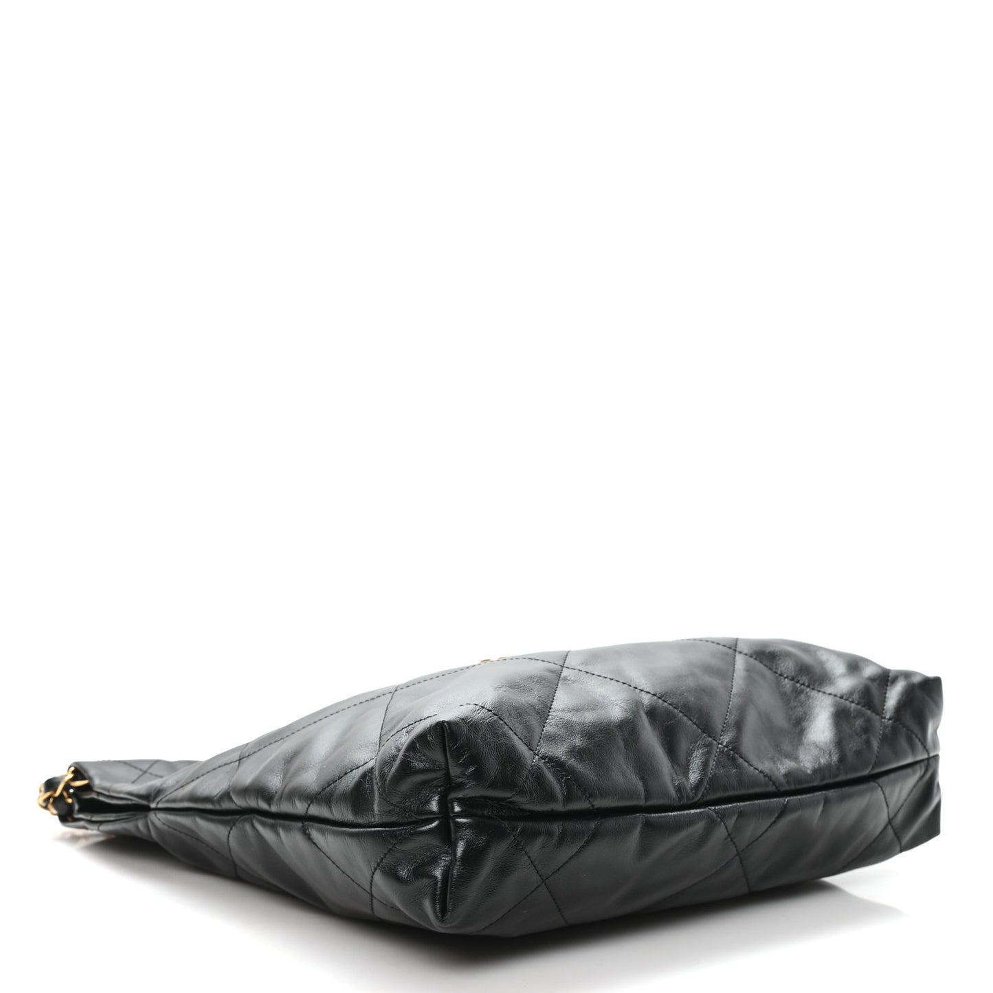 Shiny Calfskin Quilted Small Chanel 22 Black