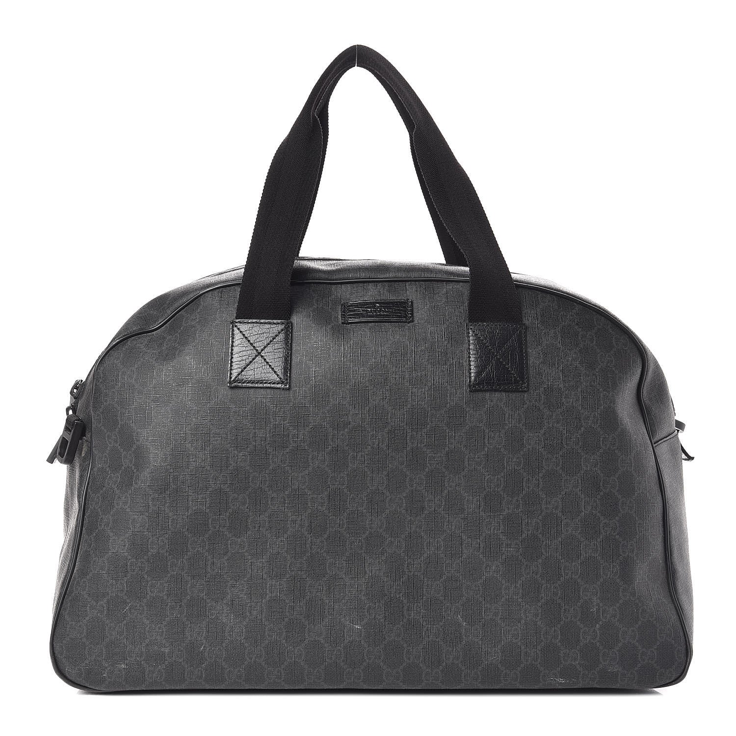 Gucci GG Supreme Monogram Duffle Bag Black 1 of 17