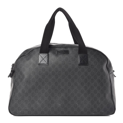Gucci GG Supreme Monogram Duffle Bag Black 1 of 17